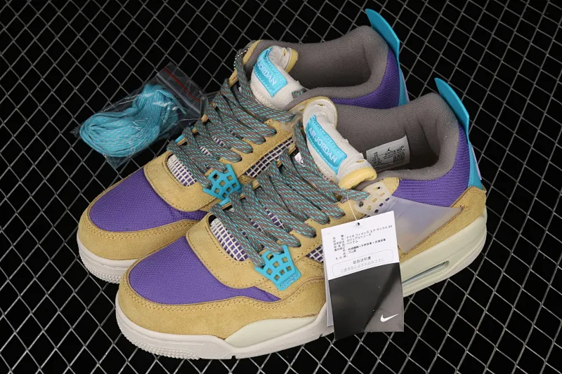 All categories Air Jordan Jordan series basketball shoes Air Jordan 4 G version Air Jordan 4 Retro SP AJ4 Joe 4 joint yellow and purple desert DJ5718-300